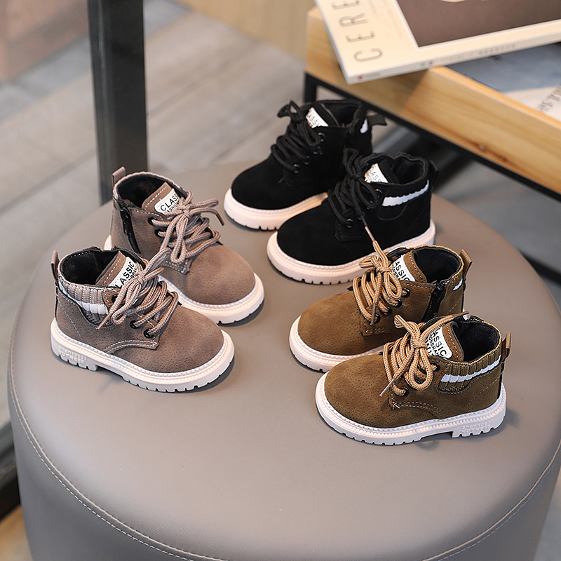 Leather Work For Kids - Botas Curtas Estilo Retro para Crianças