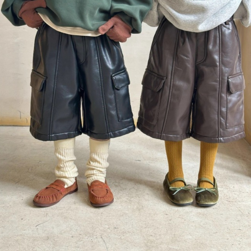 Leather Work For Kids - Calças de Couro Macias e Aveludadas