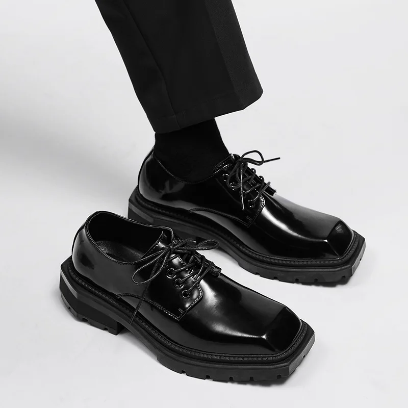 Leather Work Dress - Sapatos masculinos novos sapatos de couro