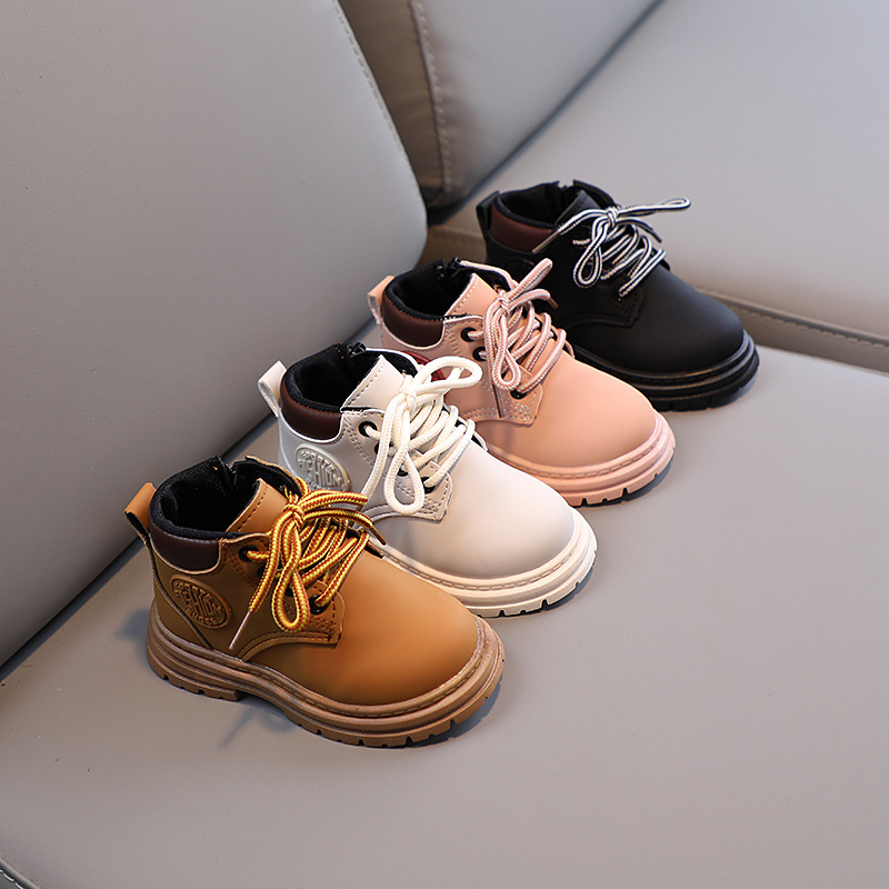 Leather Work For Kids - Botas Curtas Antiderrapantes para Crianças de