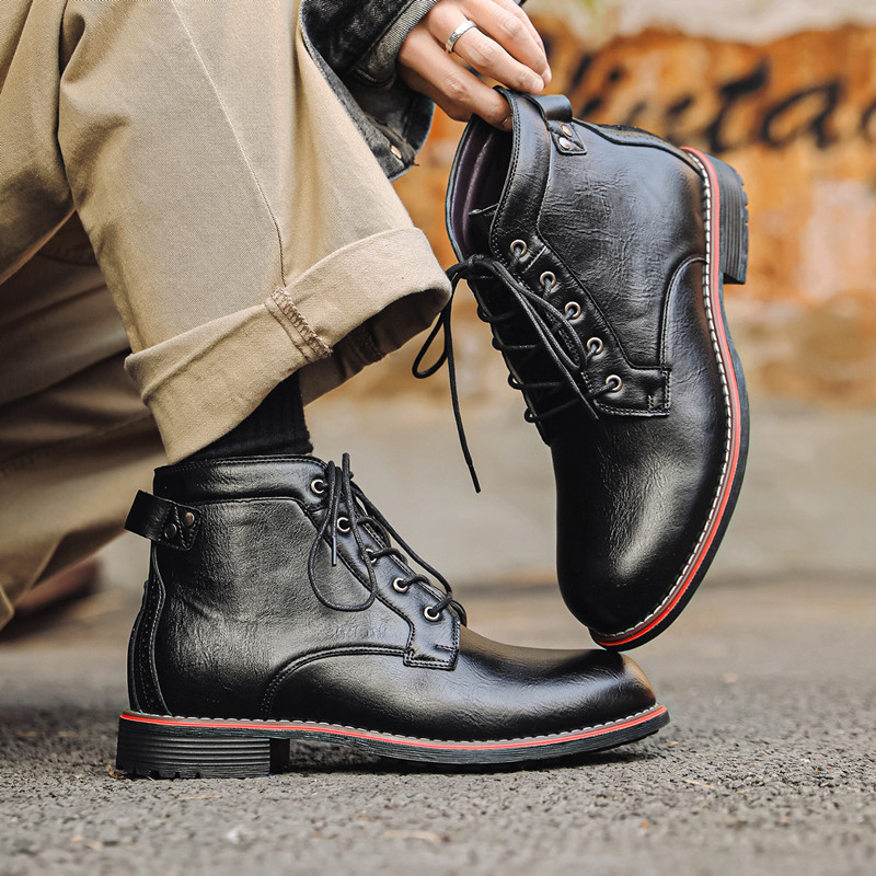 Leather Work Dress - Novos Sapatos Masculinos de Couro de