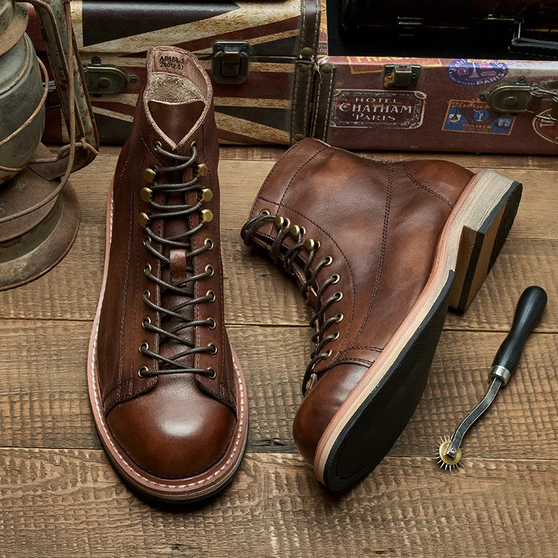 Botas masculinas artesanais br - Leather Work Dress avaliação e preço
