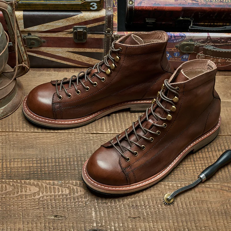 Botas masculinas artesanais br - Leather Work Dress avaliação e preço