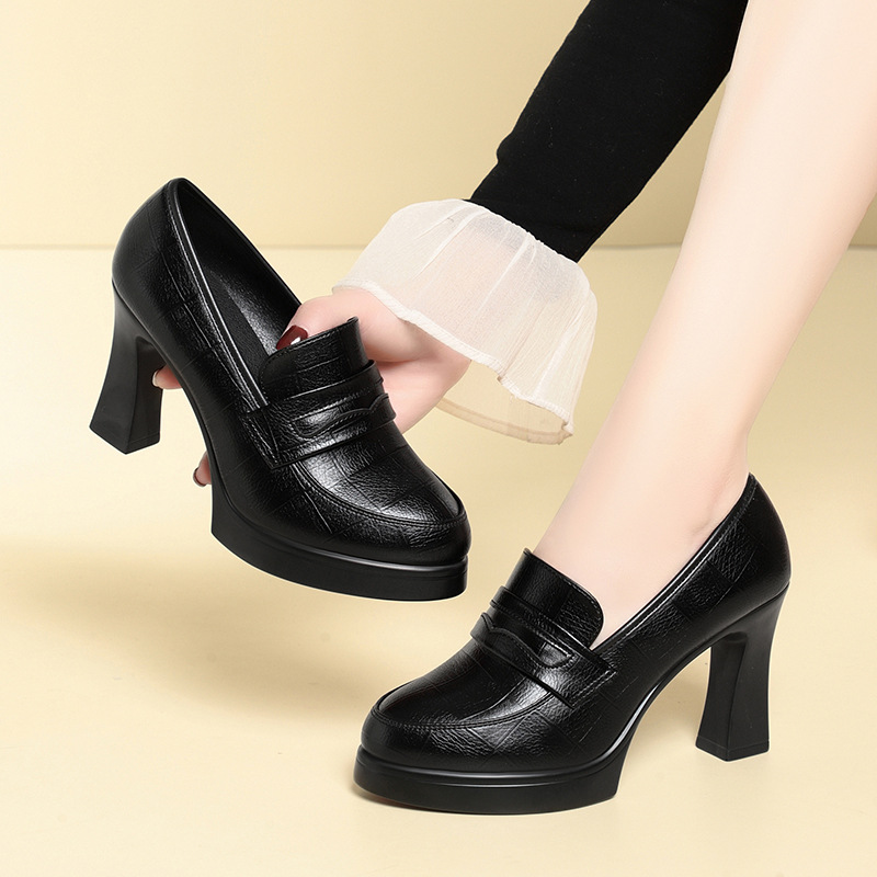 6cm 9cm confortável elegante s - Leather Work Dress avaliação e preço