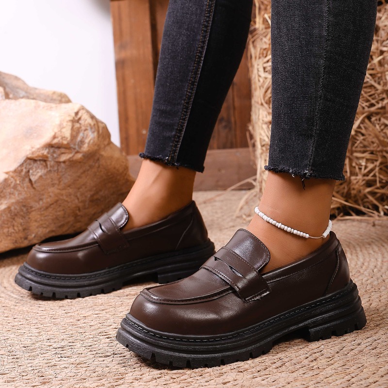 Mocassins de couro marrom femi - Leather Work Dress avaliação e preço