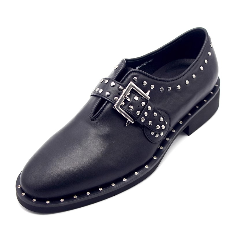 Novos Sapatos Munk com Rivets, - Leather Work Dress avaliação e preço