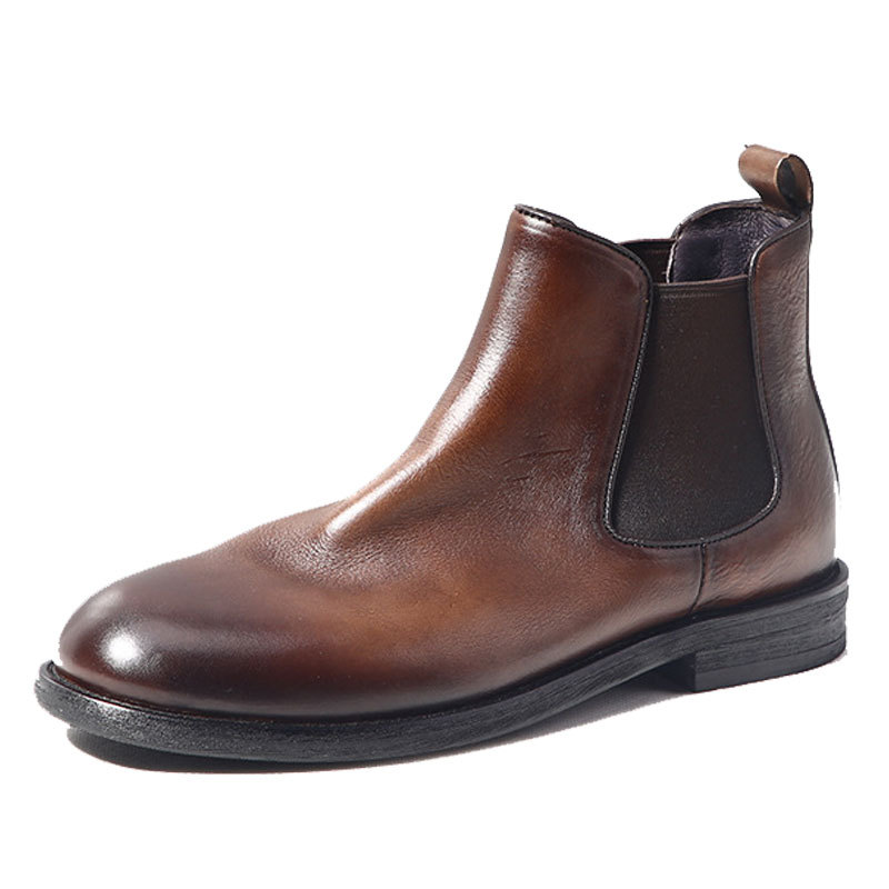 Botas masculinas de alta quali - Leather Work Dress avaliação e preço